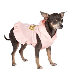 Vibrant Life Dog and Cat Clothes Little Snow Angel Pet Hoodie Pink XS